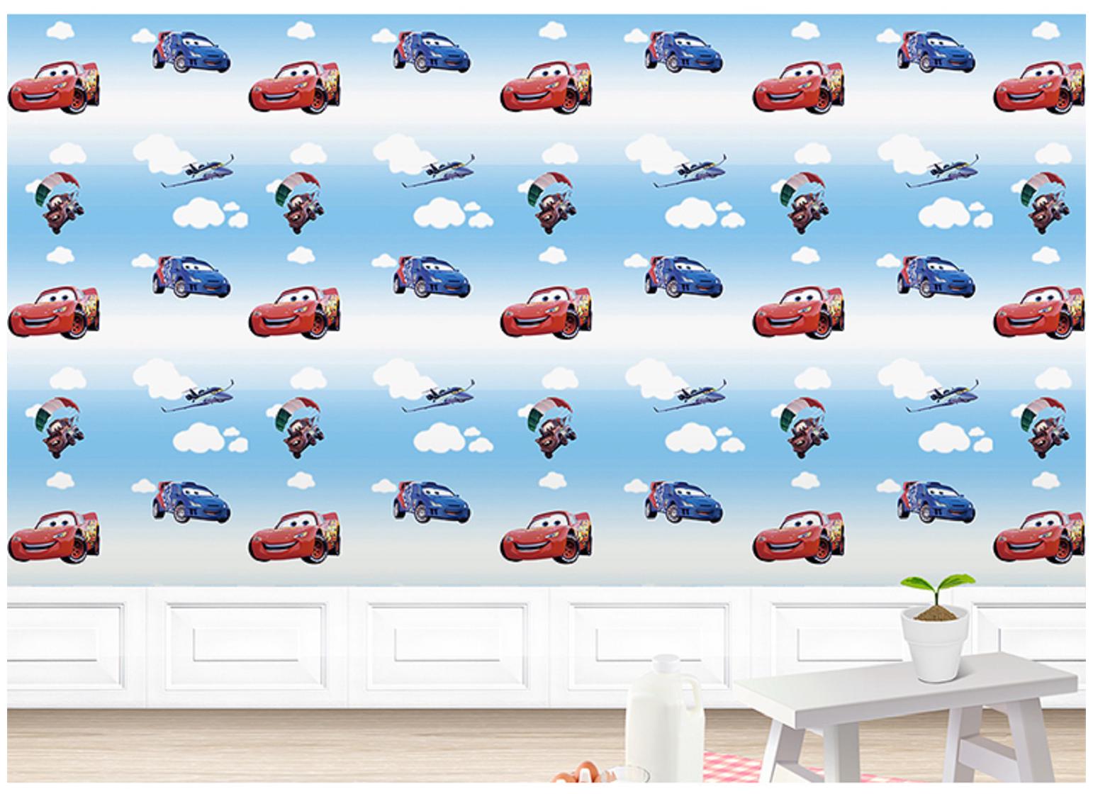 

JAAMSO ROYALS Blue and white color with Cors wallpaper self-adhesive peel stick ( 45 x 1000 CM ) Pack of 1