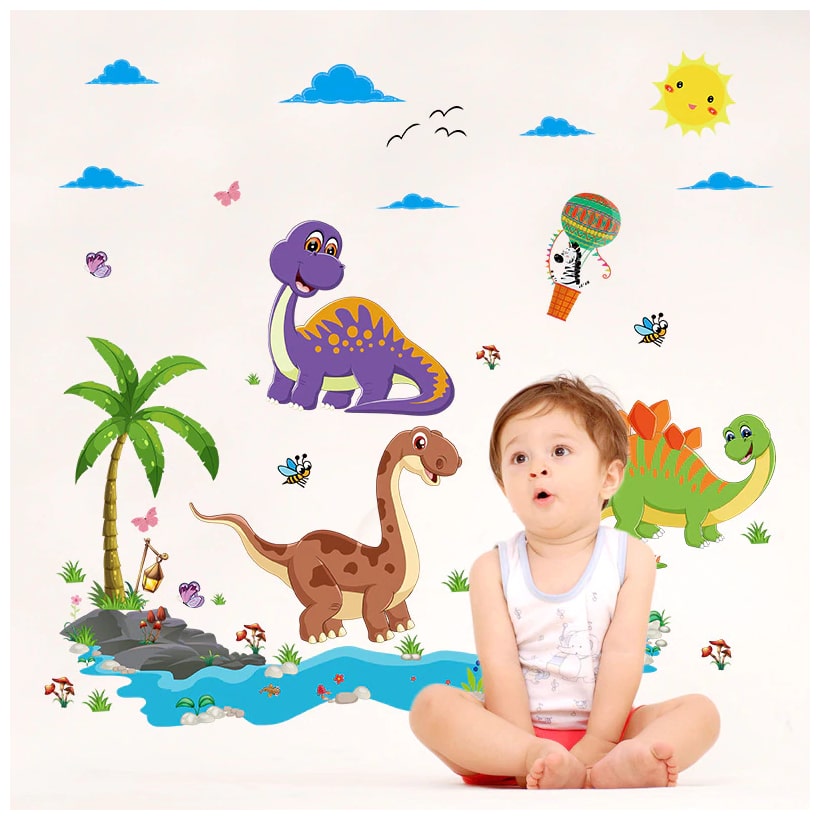 

Jaamso Royals Cute cartoon dinosaur Wall Sticker