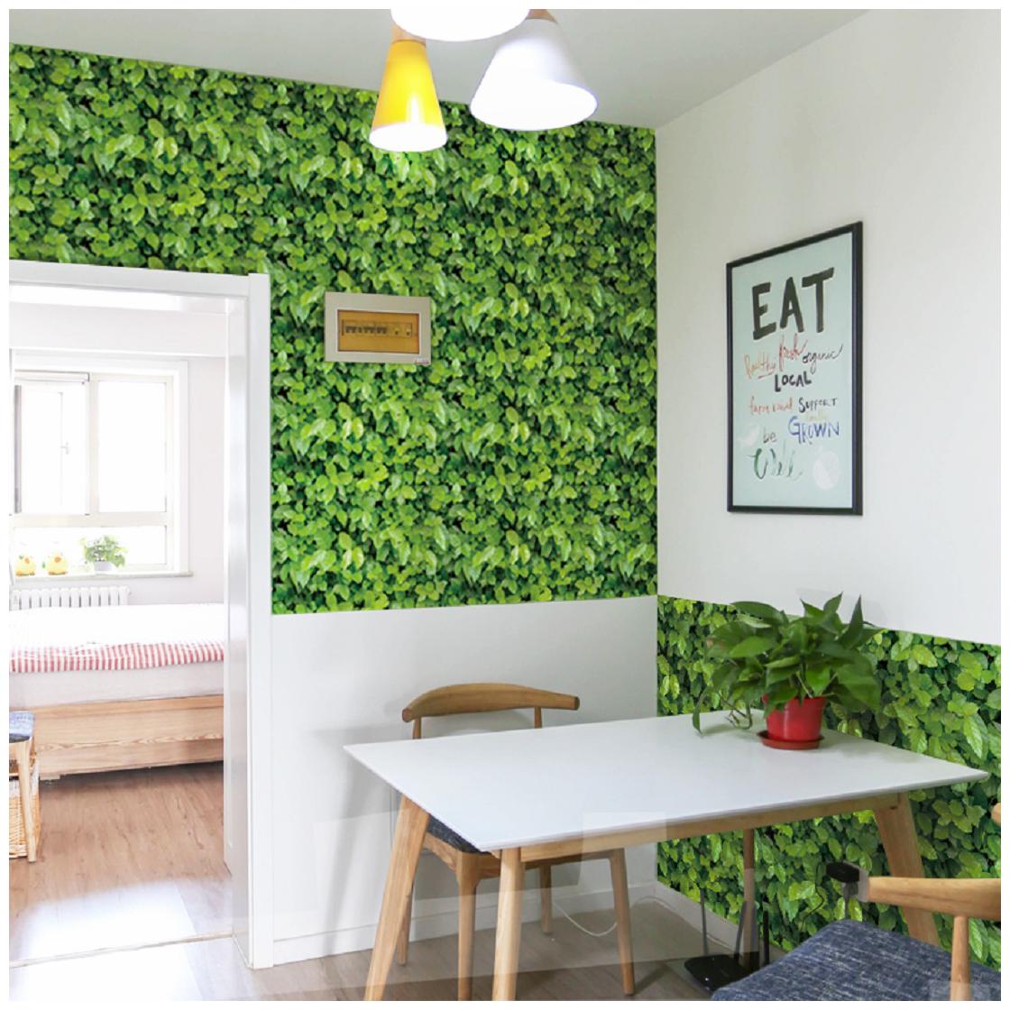 

JAAMSO ROYALS 3D Green grass wallpaper self-adhesive peel stick ( 45 x 500 CM ) Pack of 1