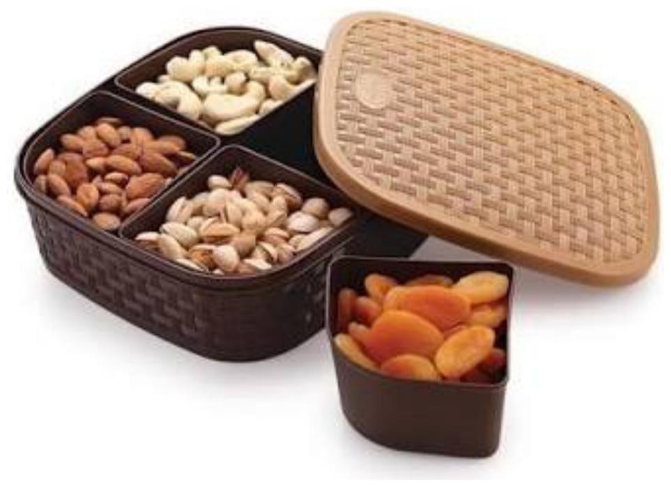 

JAGGIS 1000 ml Assorted Plastic Container Set - Set of 1