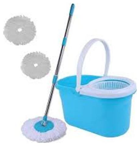 

R J star Floor Cleaning Mop with Steel Rod with two extra refill - MultiColor