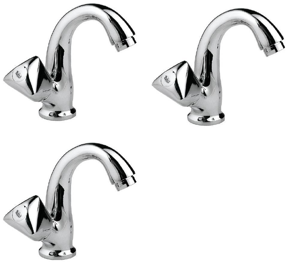 

ESSCO JAQUAR Group - Tropical Swan Neck Tap with Left Hand Operating Knob with Aerator Set of 3 pcs (Model - TQT-510)