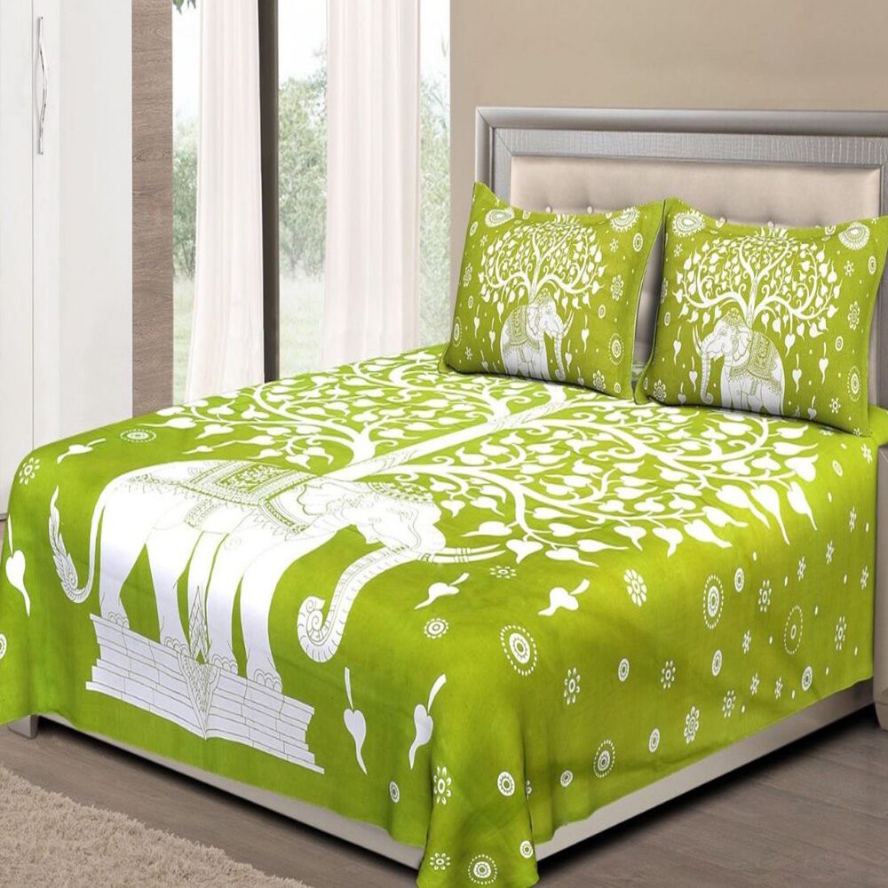

JARS Collections Cotton Printed Double Size Bedsheet 160 TC ( 1 Bedsheet With 2 Pillow Covers Multi )