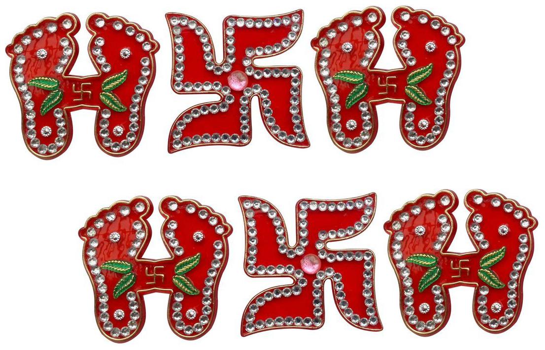 

JARS Collections Decorative Acrylic Stone Studed Stickers For Diwali Festival(Pack of 6)