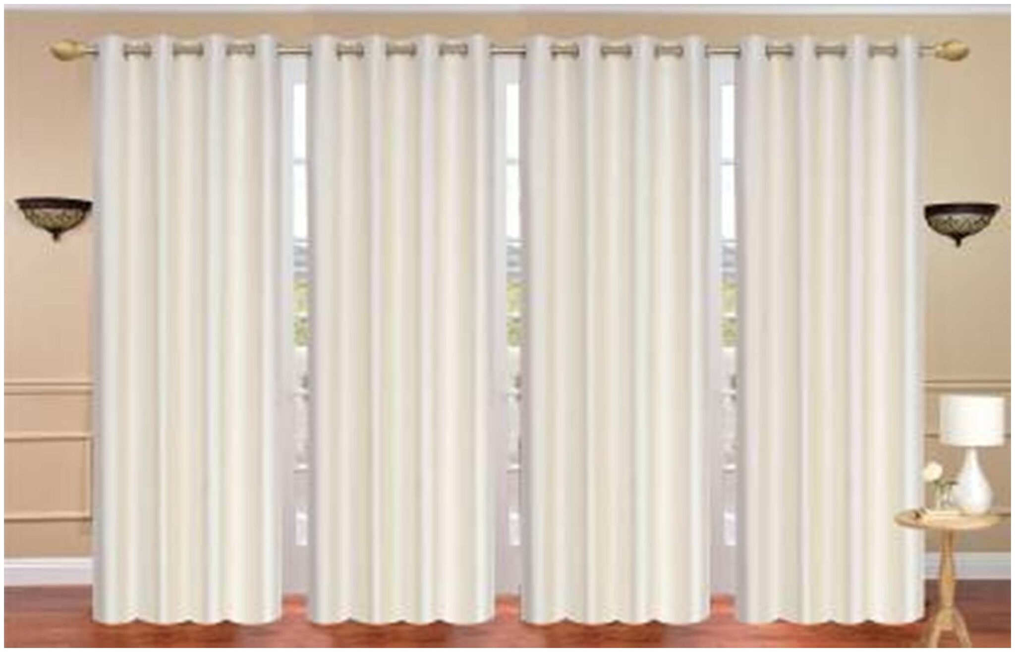 

JARS Collections Polyester Door Blackout White Regular Curtain ( Eyelet Closure Solid )