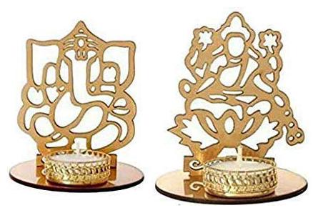 

JARS Collections Wood Golden Tea light holder