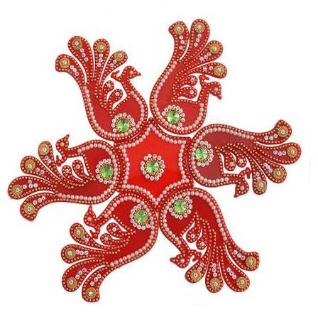 

JARS Collections Stylish and Designer Rangoli Stickers for Diwali Decoration(7 inches)