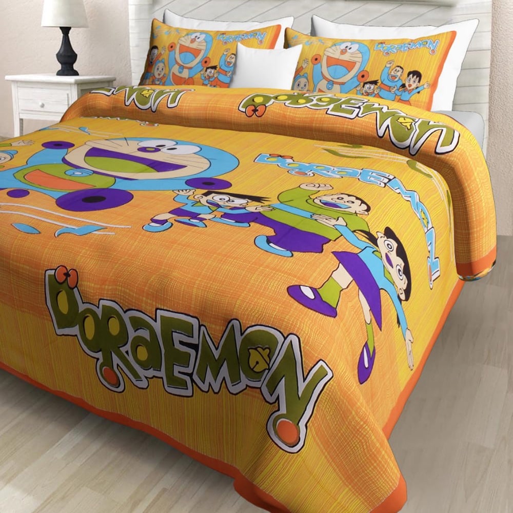 

JARS Collections Cotton Printed Double Size Bedsheet 160 TC ( 1 Bedsheet With 2 Pillow Covers Multi )