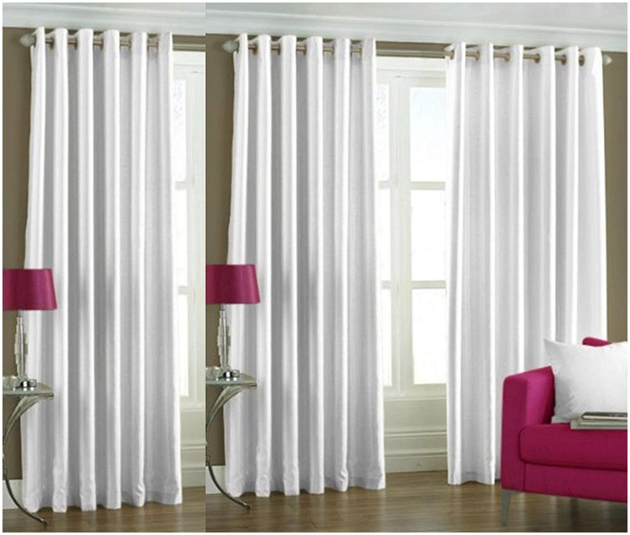 

JARS Collections Polyester Door Blackout White Regular Curtain ( Eyelet Closure Solid )