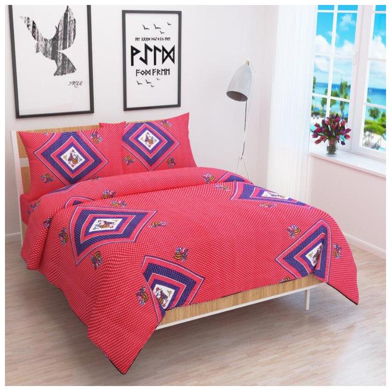 

JARS Collections Microfiber Polka Dot Double Size Bedsheet 120 TC ( 1 Bedsheet With 2 Pillow Covers Multi )
