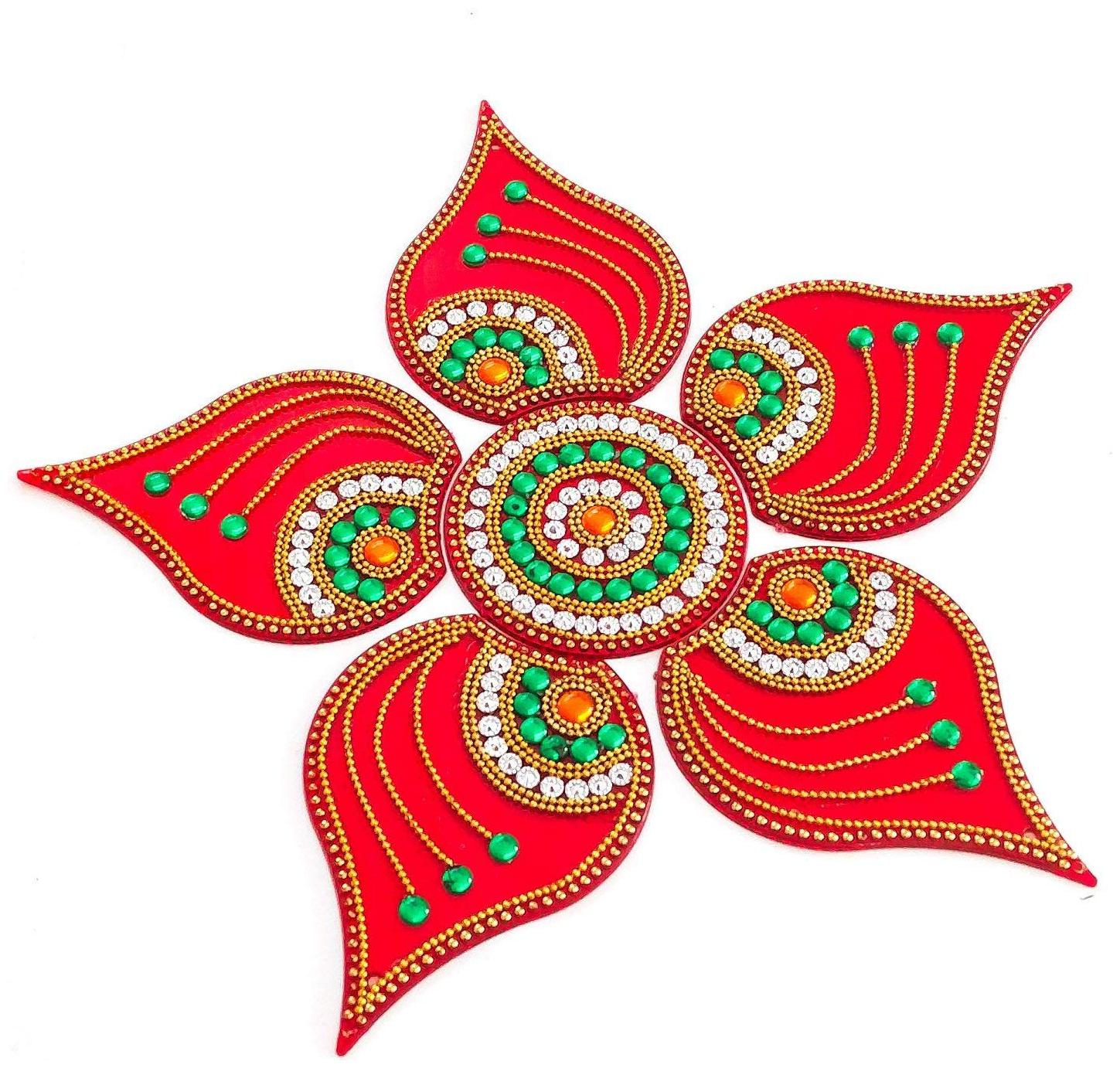 

JARS Collections Stylish and Designer Rangoli Stickers for Diwali Decoration(7 inches)