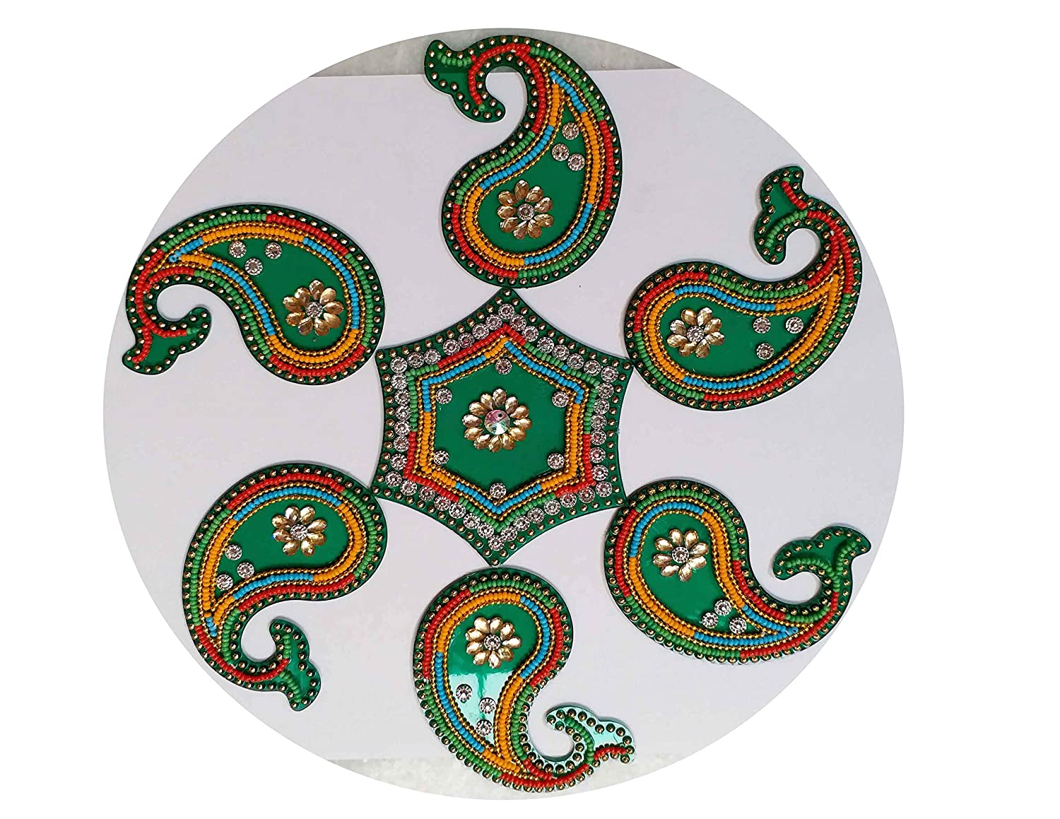 

JARS Collections Stylish and Designer Rangoli Stickers for Diwali Decoration(7 inches)