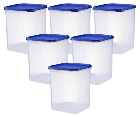 

Java 5500 ml Blue Plastic Container Set - Set of 6