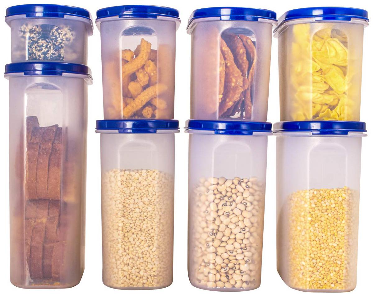 

Java 10900 ml Blue Plastic Container Set - Set of 8