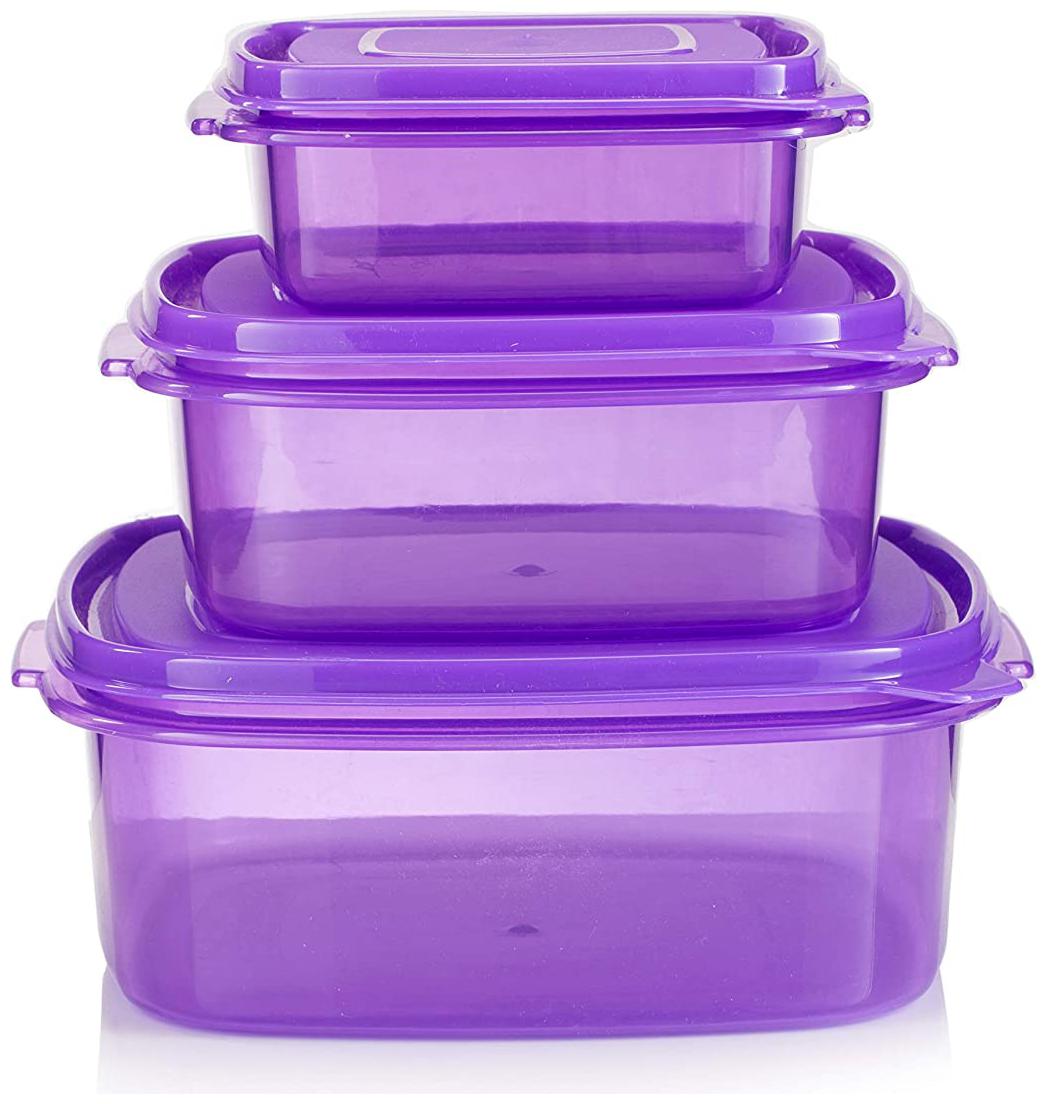 

Java 3000 ml Violet Plastic Container Set - Set of 3