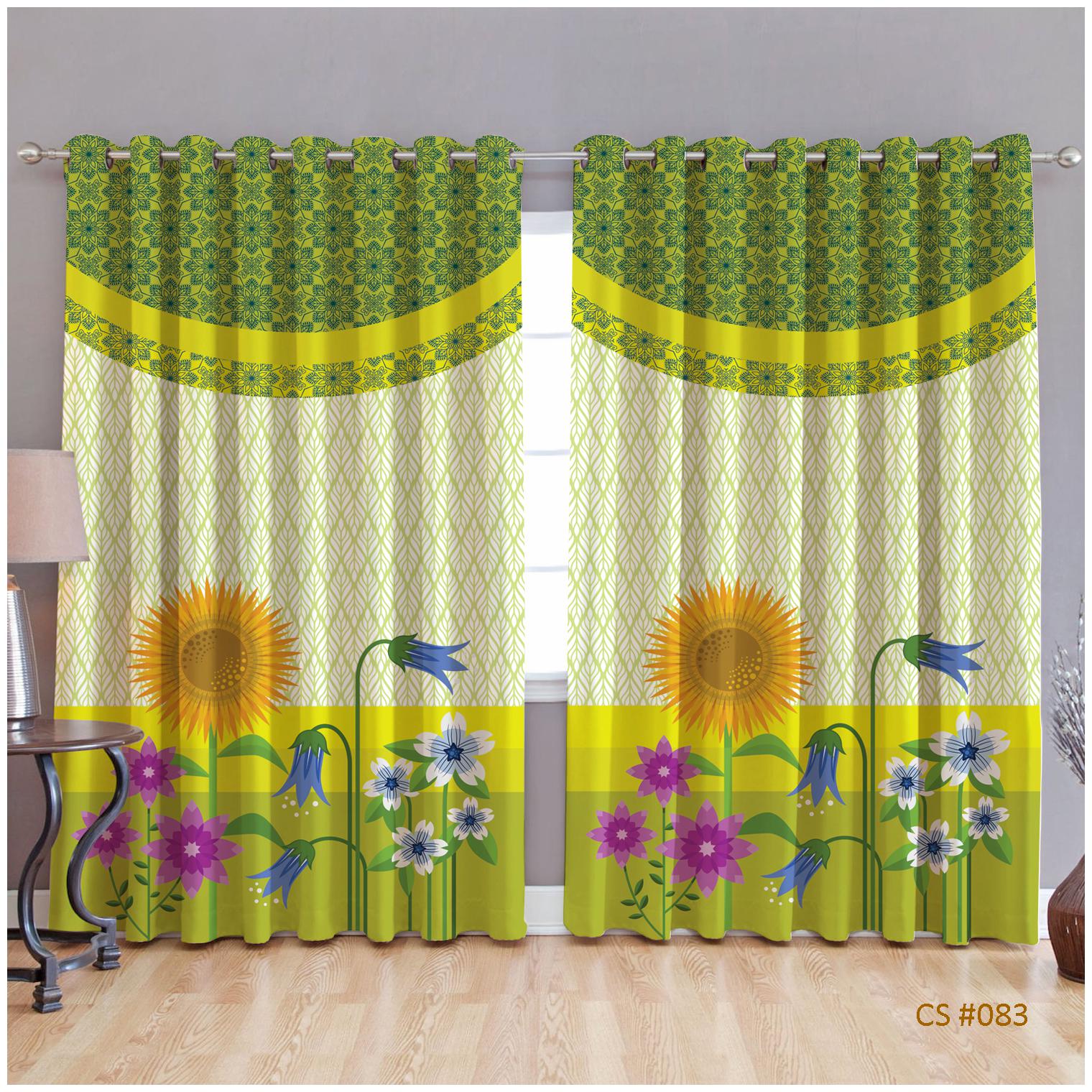 

JBG Home Store Polyester Door Room Darkening Green Regular Curtain ( Eyelet Closure Floral )
