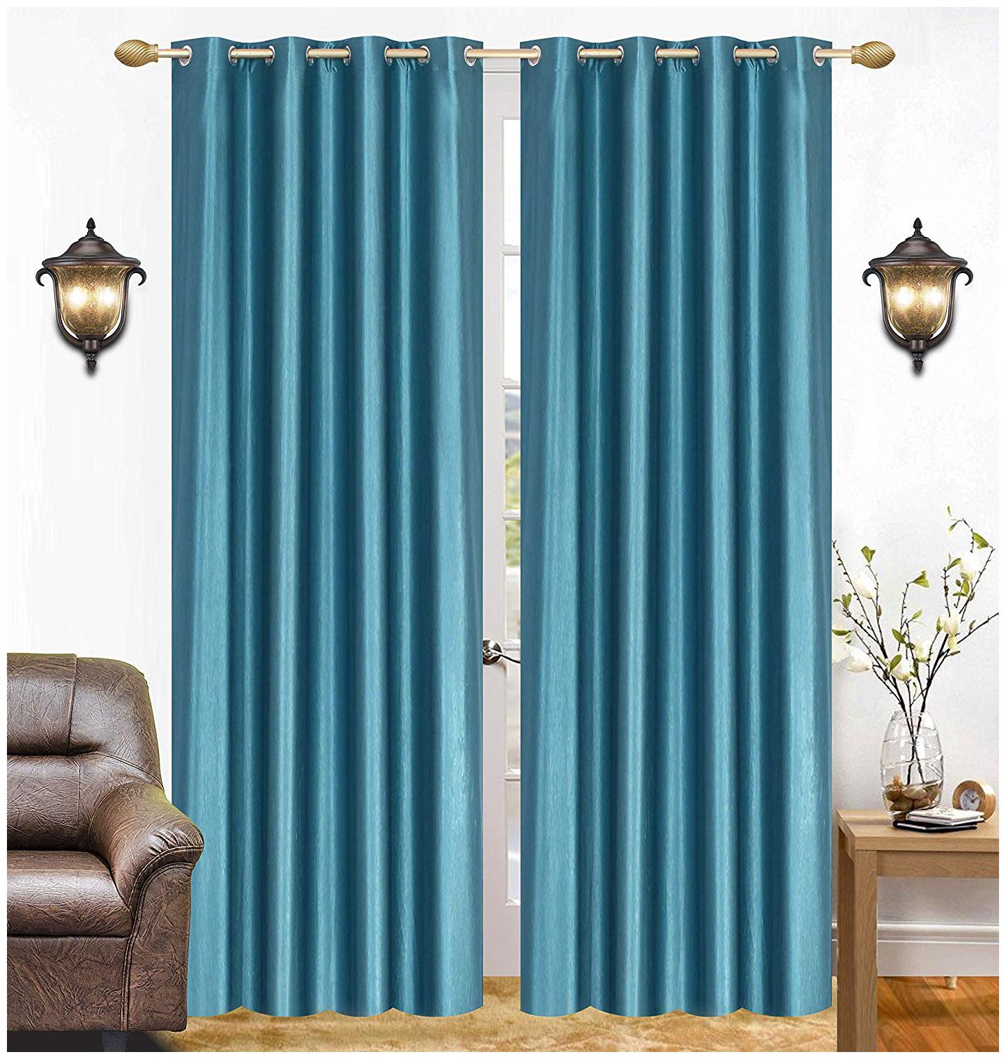 

JBG Home Store Polyester Door Blackout Blue Regular Curtain ( Eyelet Closure Solid )