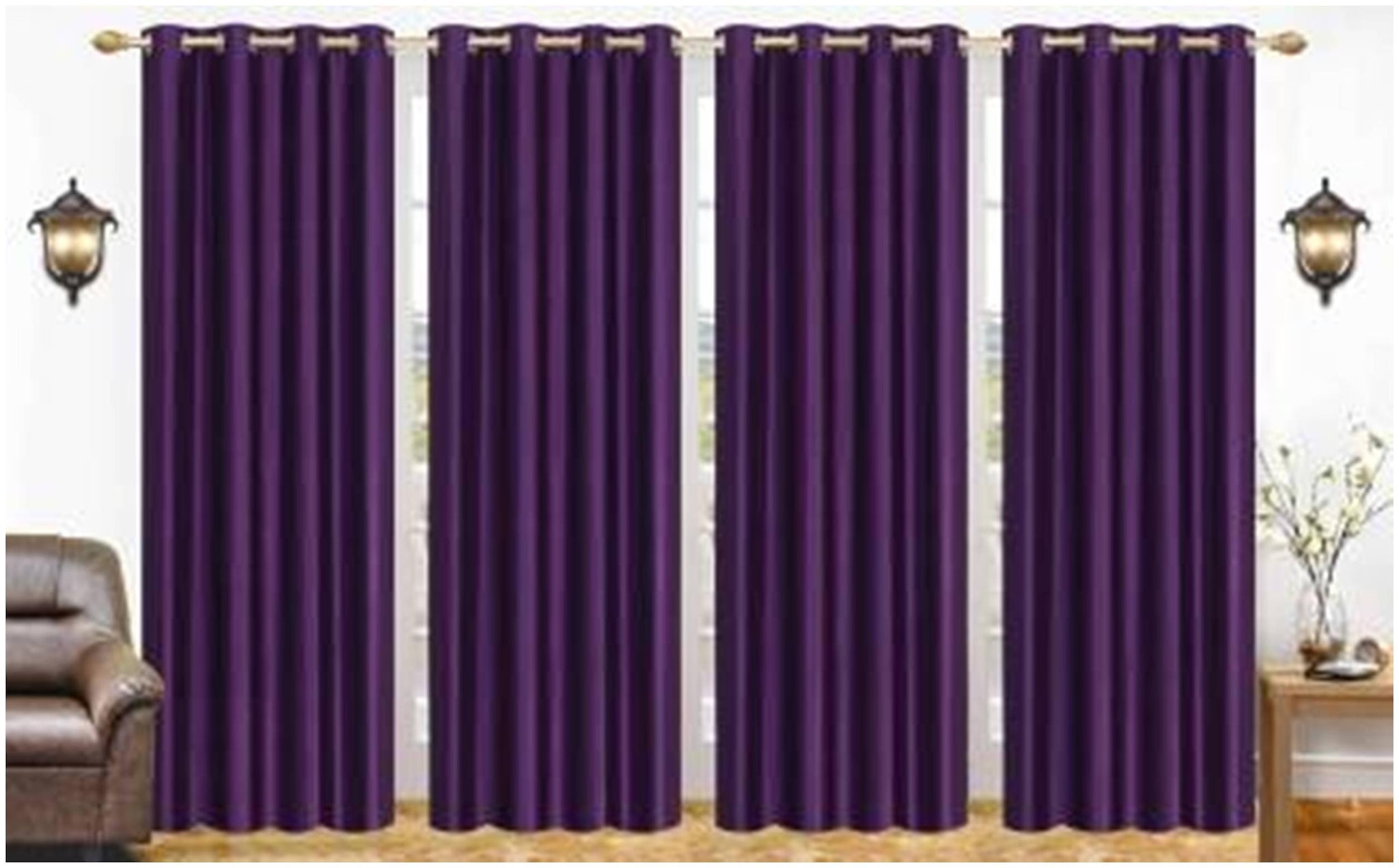 

JBG Home Store Polyester Door Blackout Purple Regular Curtain ( Eyelet Closure Solid )