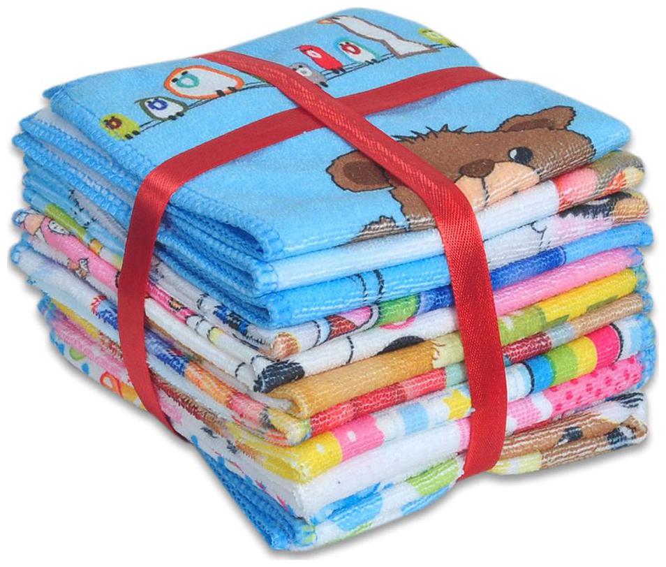 

JBG Home Store Soft Printed Face Towel (Pack Of 12)