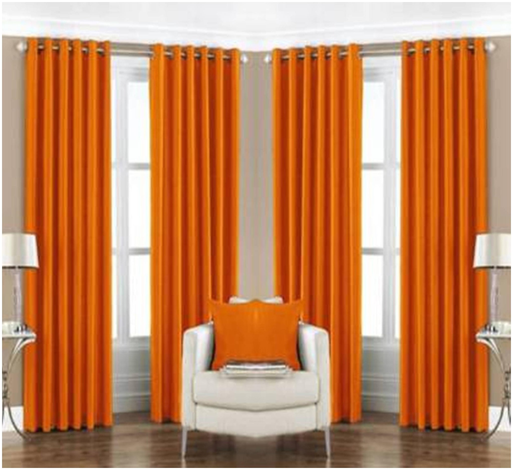 

JBG Home Store Polyester Door Blackout Orange Regular Curtain ( Eyelet Closure Solid )
