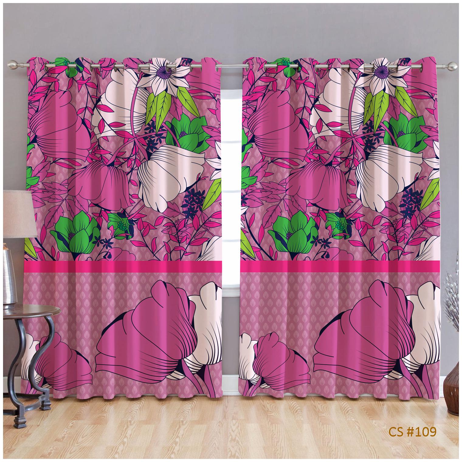 

JBG Home Store Polyester Door Room Darkening Multi Regular Curtain ( Eyelet Closure Floral )