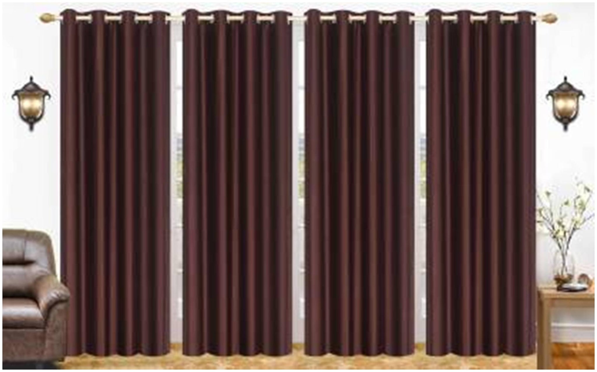 

JBG Home Store Polyester Door Blackout Brown Regular Curtain ( Eyelet Closure Solid )