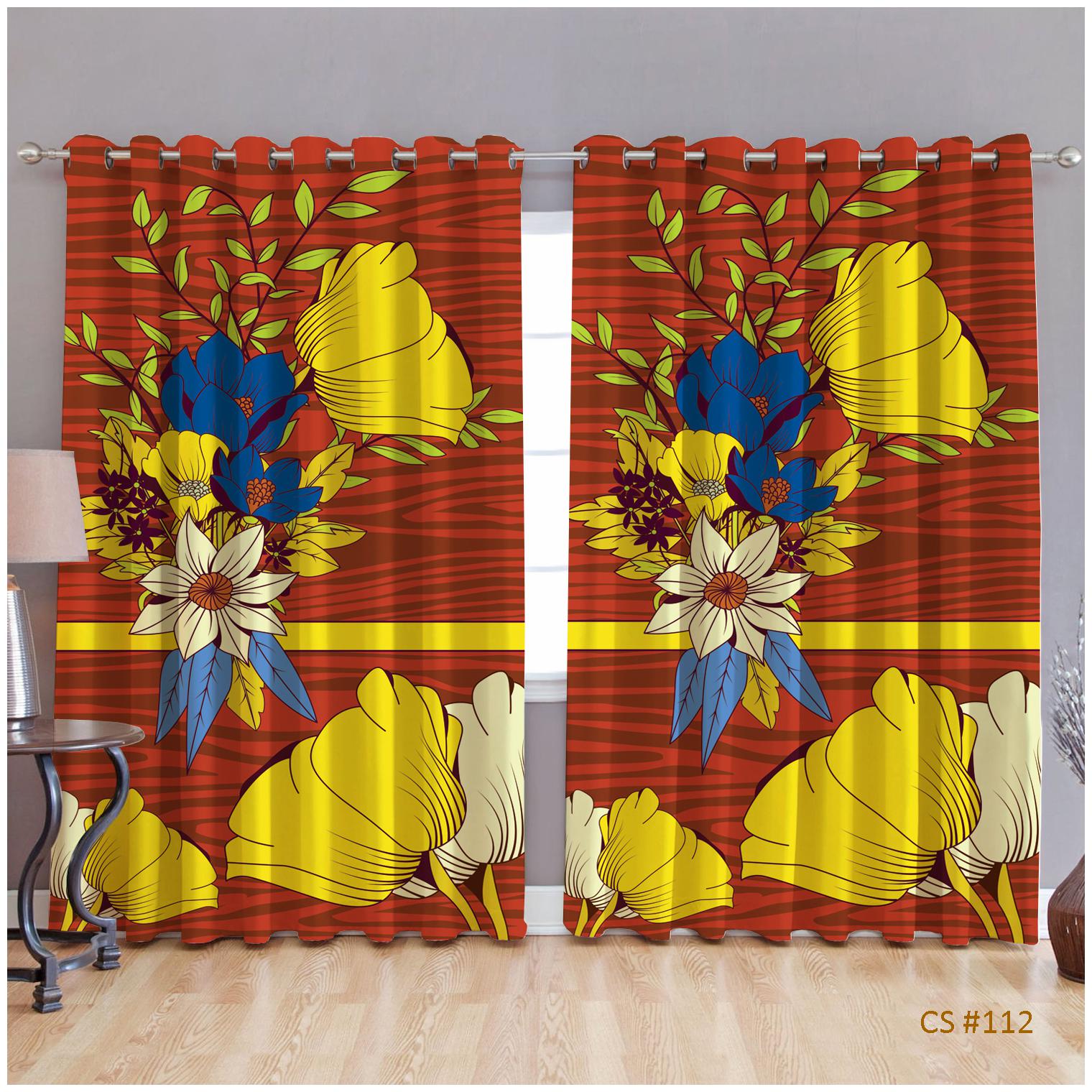 

JBG Home Store Polyester Door Room Darkening Multi Regular Curtain ( Eyelet Closure Floral )
