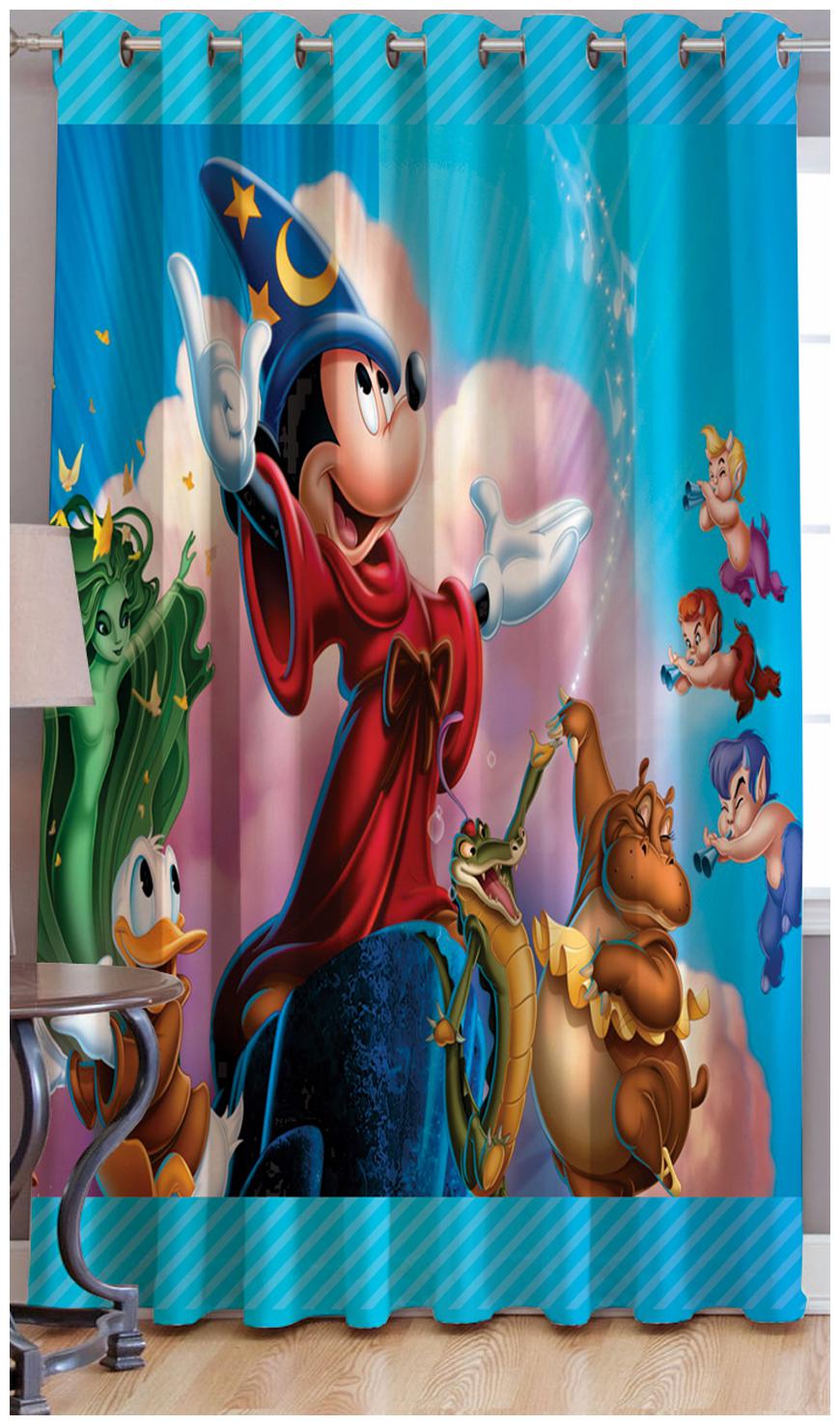 

JBG Home Store Polyester Door Room Darkening Blue Regular Curtain ( Eyelet Closure Printed )