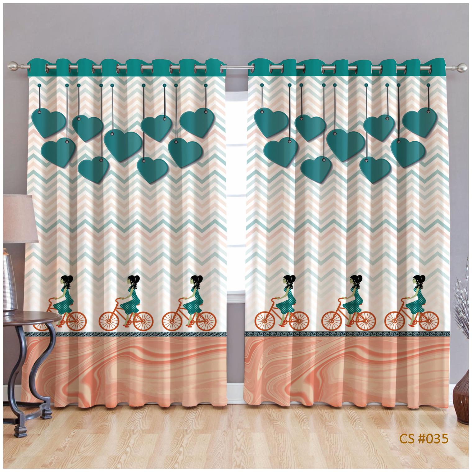 

JBG Home Store Polyester Long Door Room Darkening Green Regular Curtain ( Eyelet Closure Geometric )