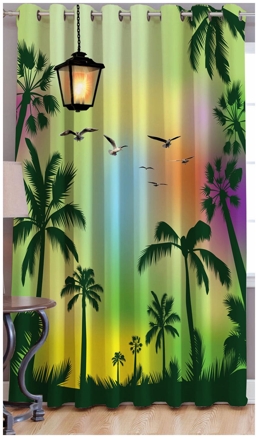 

JBG Home Store Polyester Door Room Darkening Multi Regular Curtain ( Eyelet Closure Printed )
