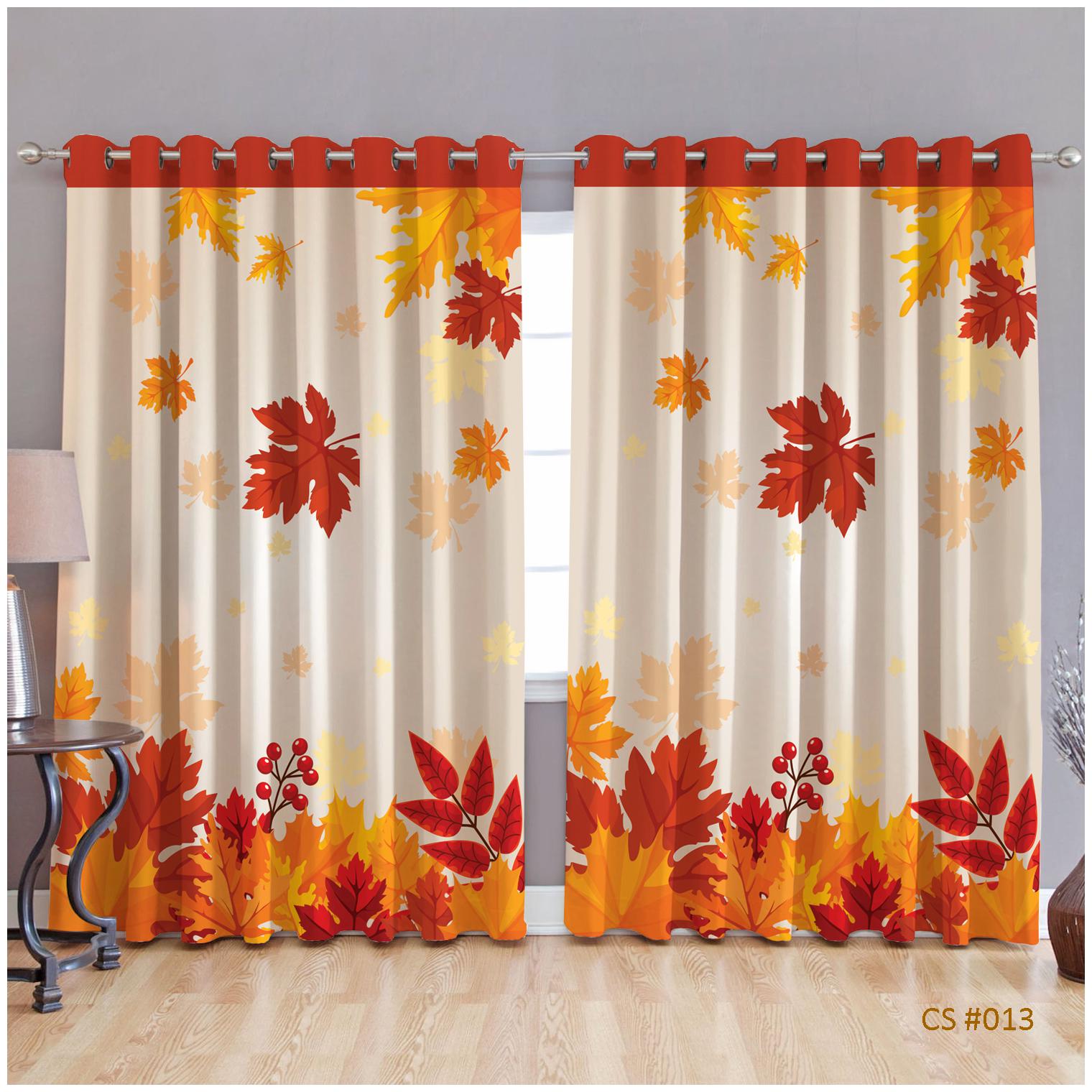 

JBG Home Store Polyester Long Door Room Darkening Rust Regular Curtain ( Eyelet Closure Floral )
