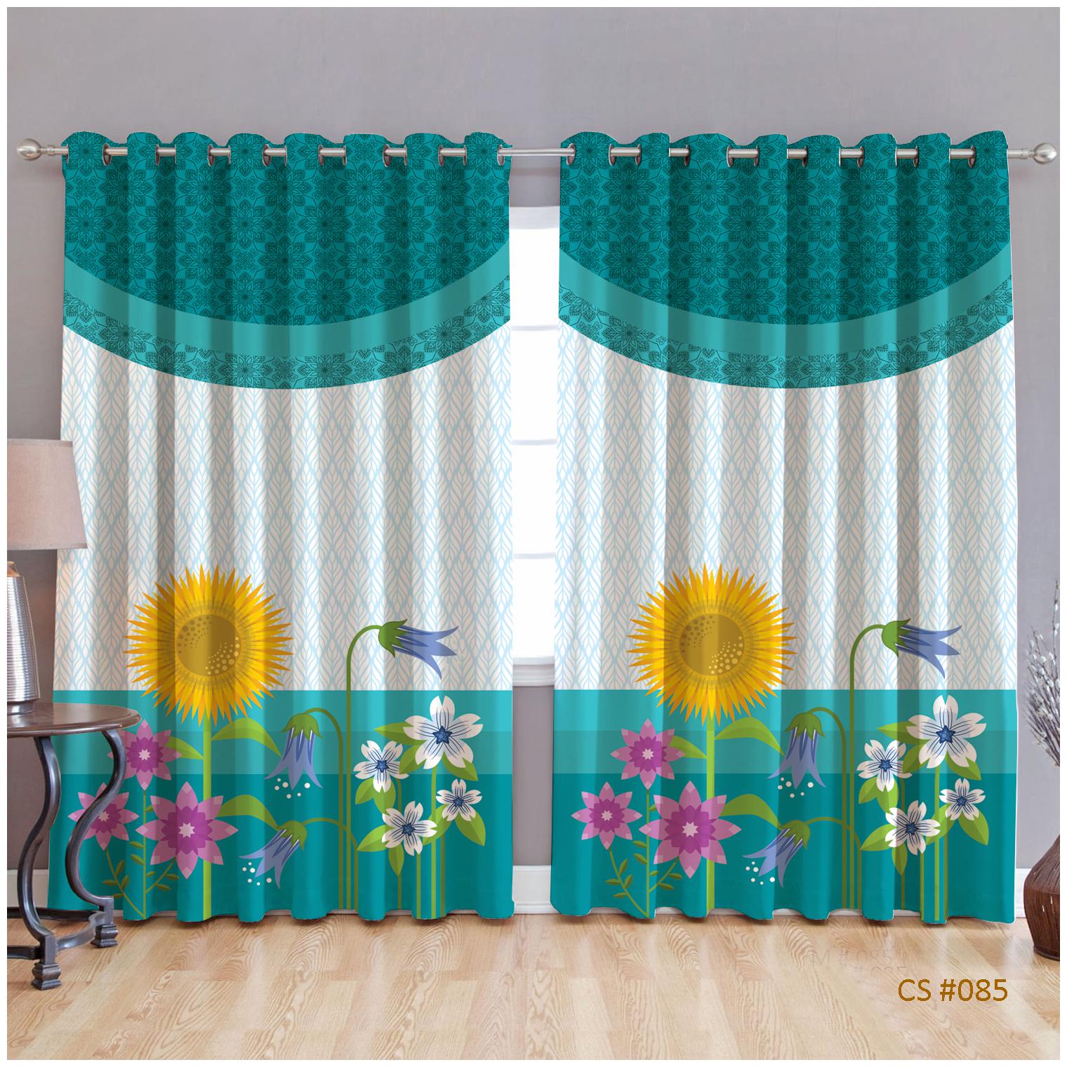 

JBG Home Store Polyester Door Room Darkening Green Regular Curtain ( Eyelet Closure Floral )