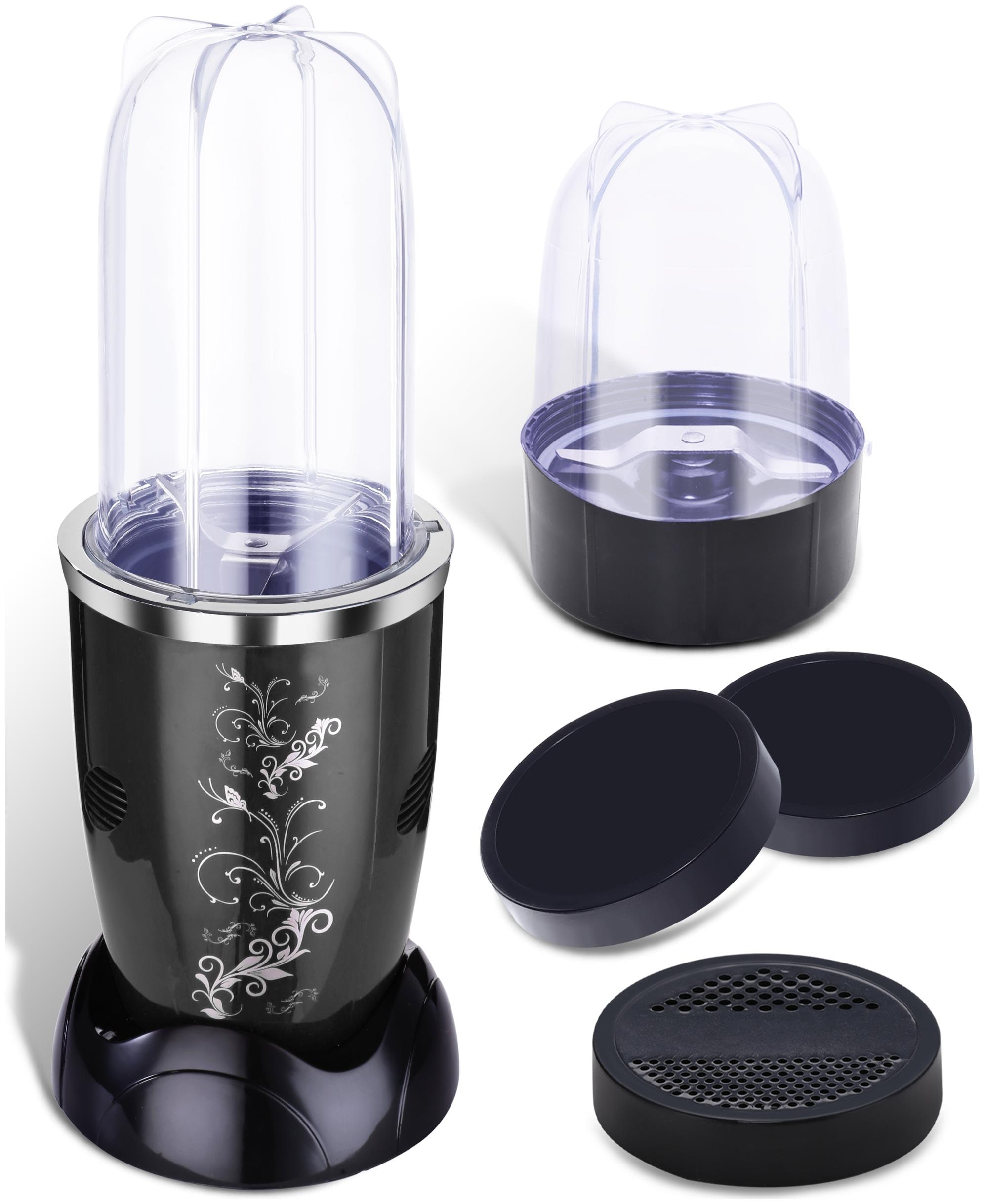 

Jenefy BULLET 2 JAR 400 W Mixer Grinder ( Black 2 Jars )