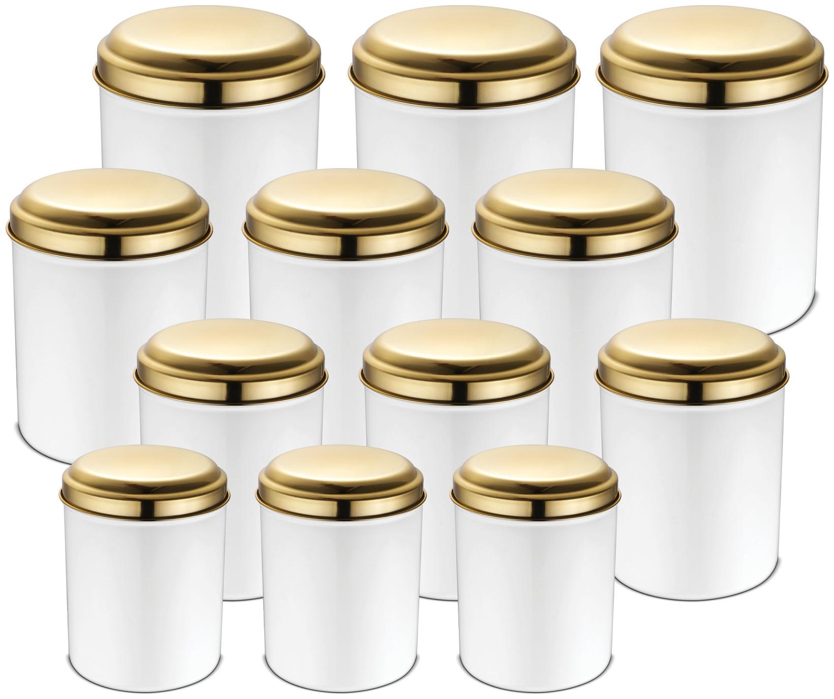 

JENSONS 15600 ml White Stainless steel Container Set - Set of 12