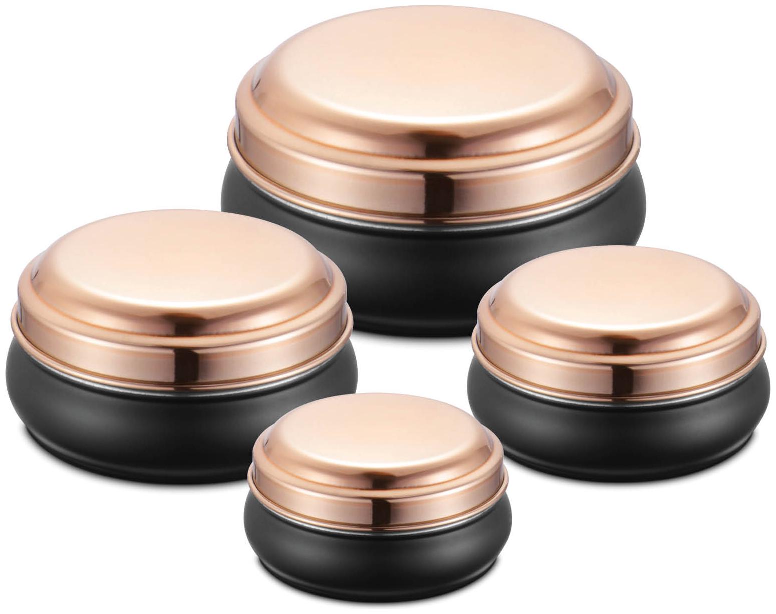 

JENSONS 1650 ml Black Stainless steel Container Set - Set of 4