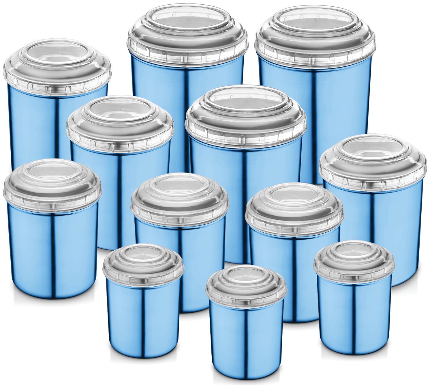 

Jensons Stainless Steel Container Sets Combos Blue Set of 12