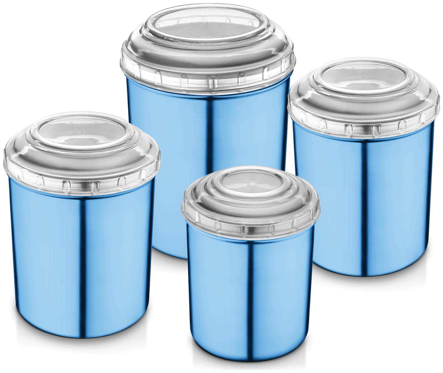 

Jensons Stainless Steel Container Sets Combos Blue Set of 4