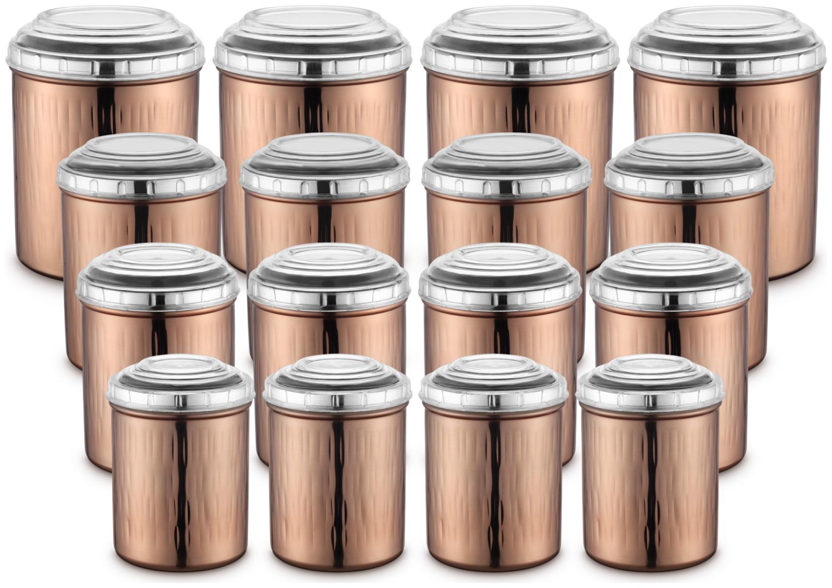 

Jensons Stainless Steel Container Sets Combos Copper Set of 16