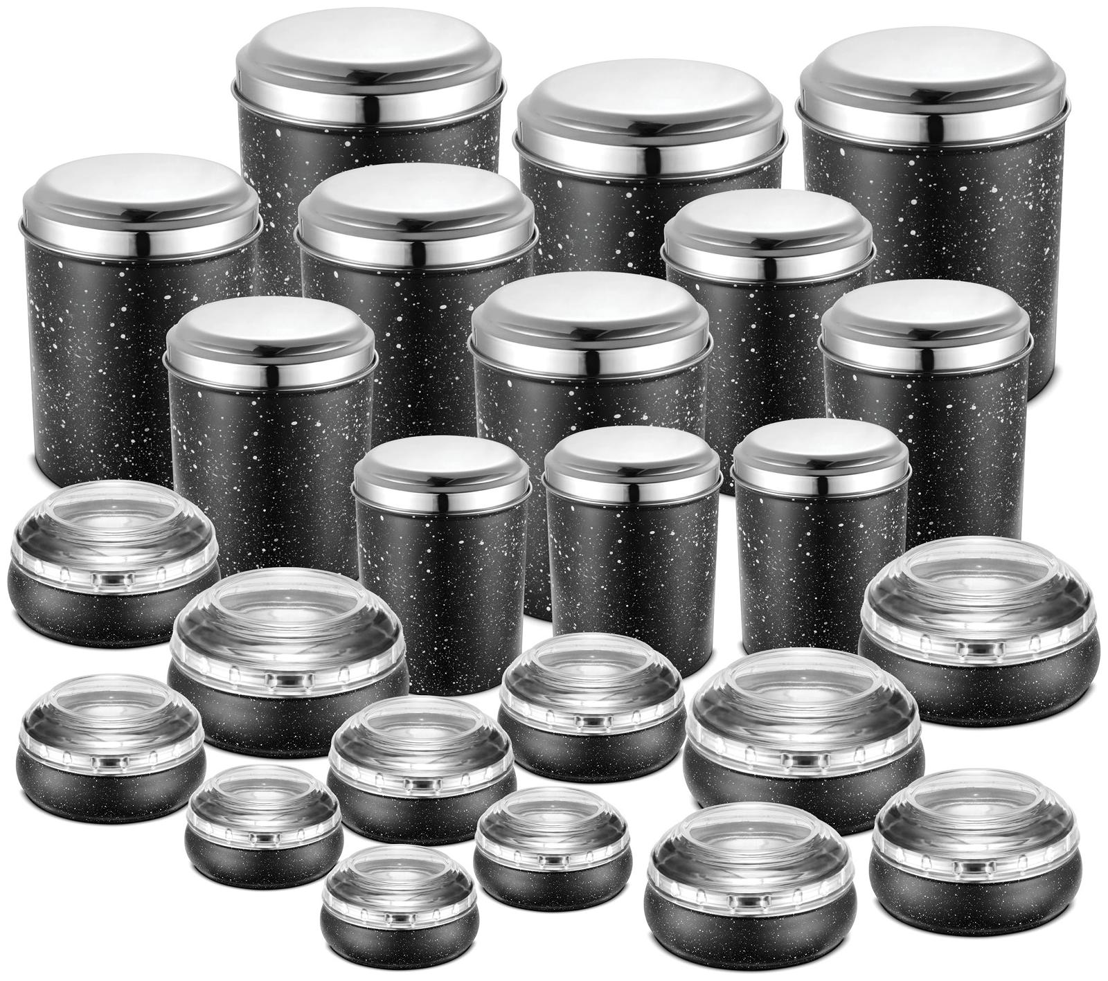 

JENSONS 20550 L Black Stainless steel Container Set - Set of 24
