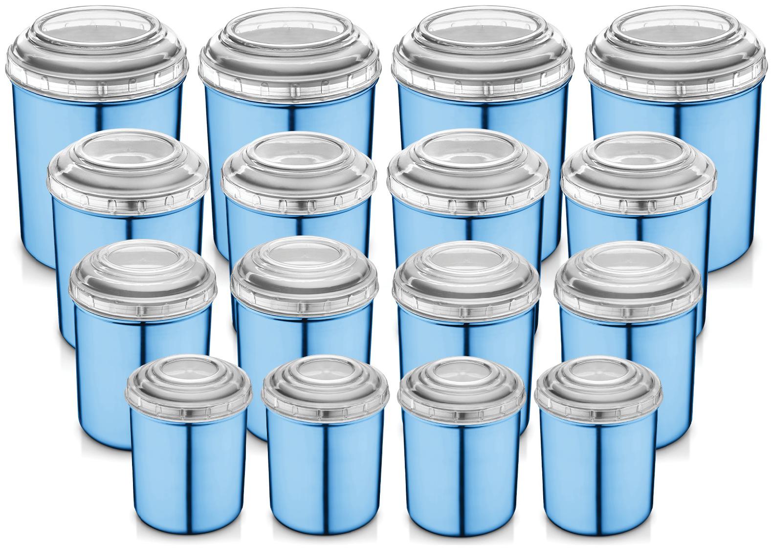 

Jensons Stainless Steel Container Sets Combos Blue Set of 16
