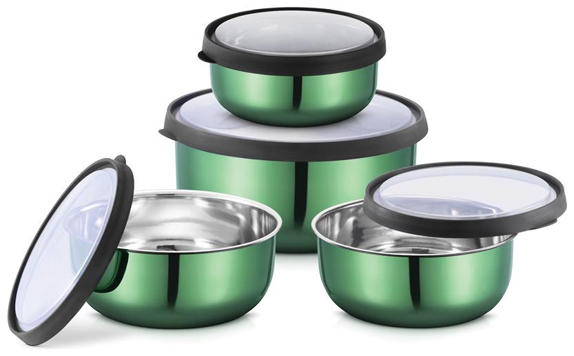 

JENSONS 2375 ml Green Stainless steel Container Set - Set of 4