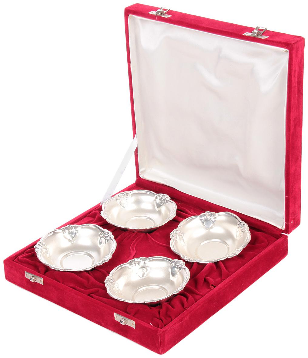 

JEWEL FUEL 4 Silver Bowl Set With Velvet Gift Box