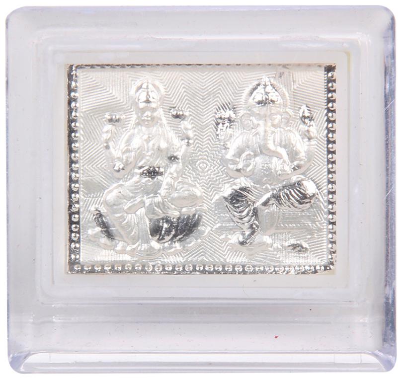 

JEWEL FUEL 999 PURE SILVER LAKSHMI GANESHA FRAME STAND