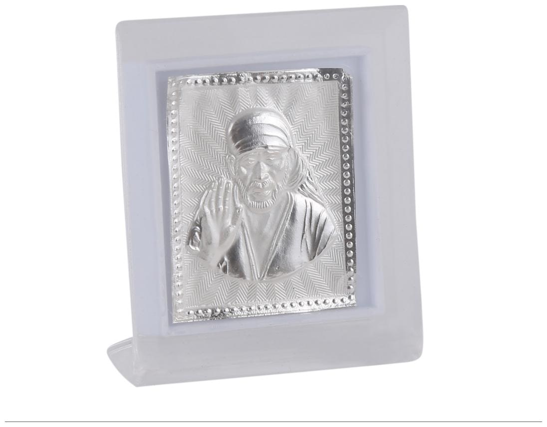 

Jewel Fuel 999 Pure Silver Sai Baba Frame Stand