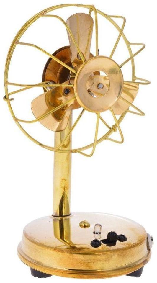 

Jewel Fuel Antique Finish Rechargeable Brass Table Fan Showpiece (17 x 9 5 Cm)