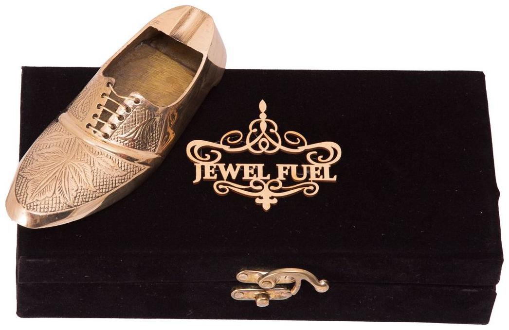 

JEWEL FUEL Brass Antique Finish Shoe Ashtray Showpiece Gift Set