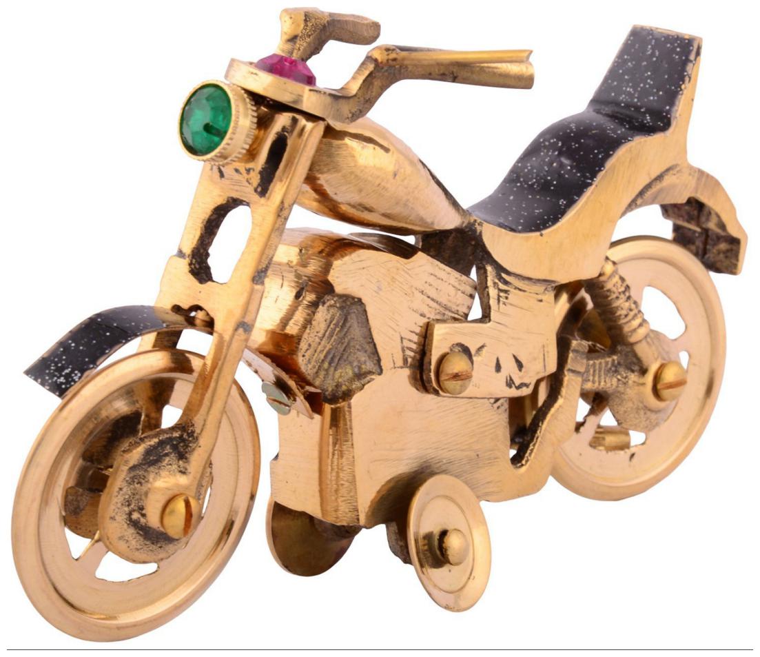 

JEWEL FUEL Brass Bike Showpiece Miniature