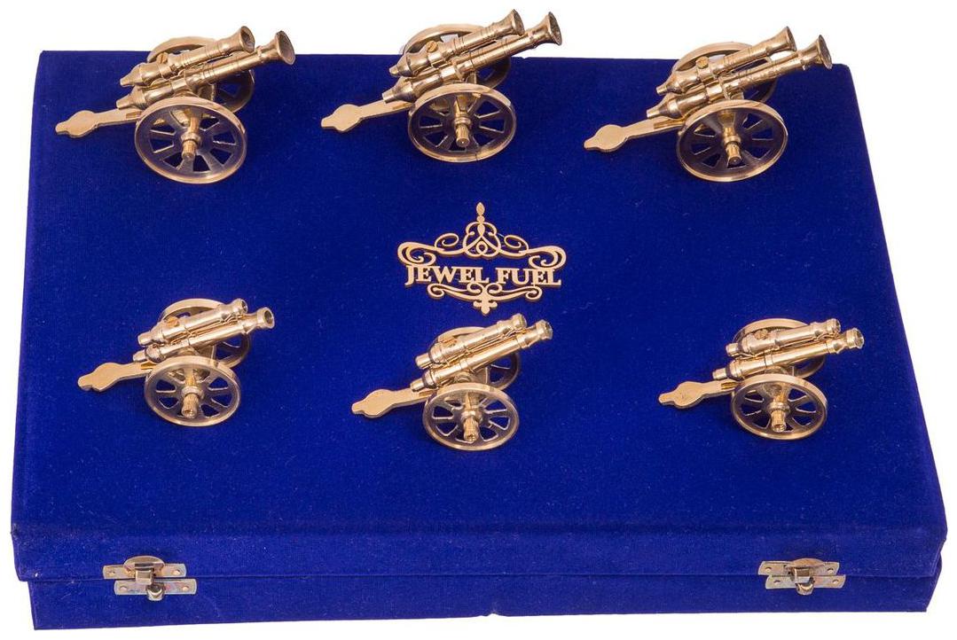 

JEWEL FUEL Brass 6 Canon (Tope) Showpiece Gift Set