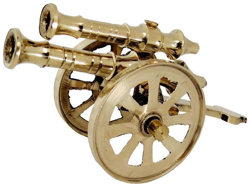 

JEWEL FUEL Brass Vintage Canon Tope Showpiece (11x6x7 Cm)