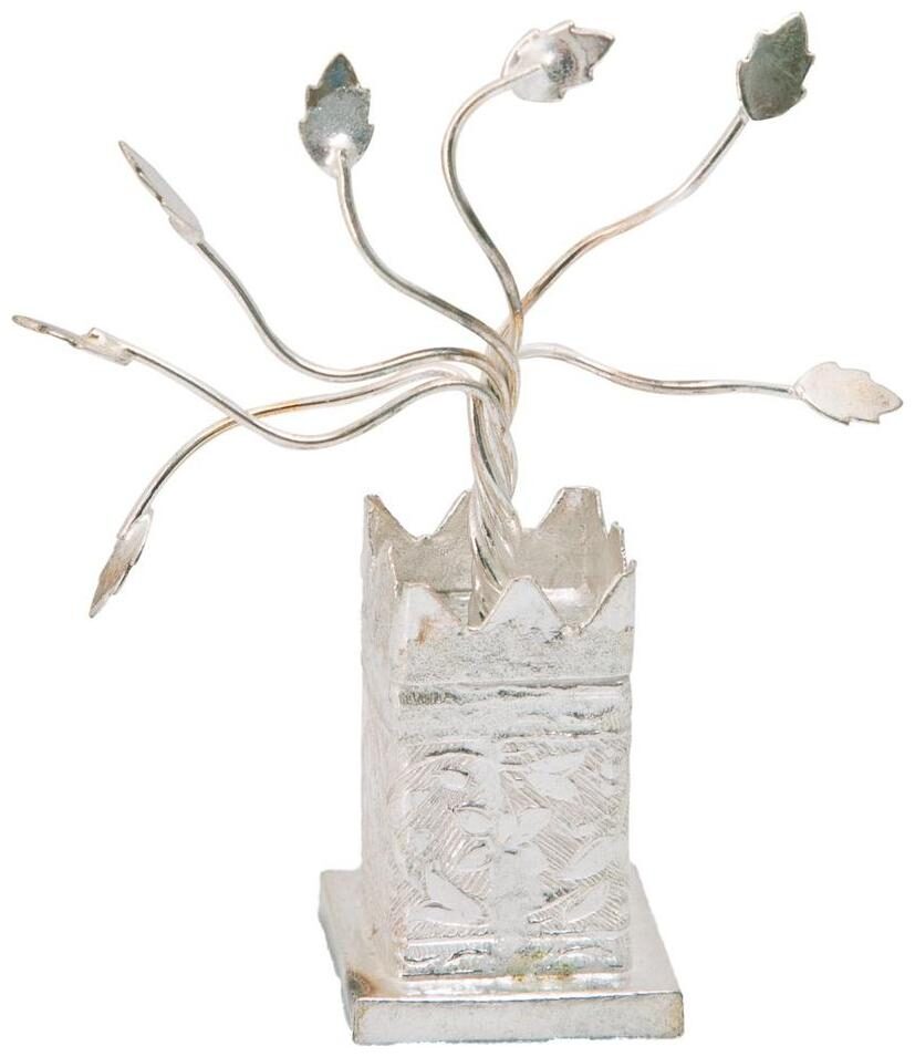 

JEWEL FUEL German Silver Tulsi Plant Miniature With Velvet Gift Box